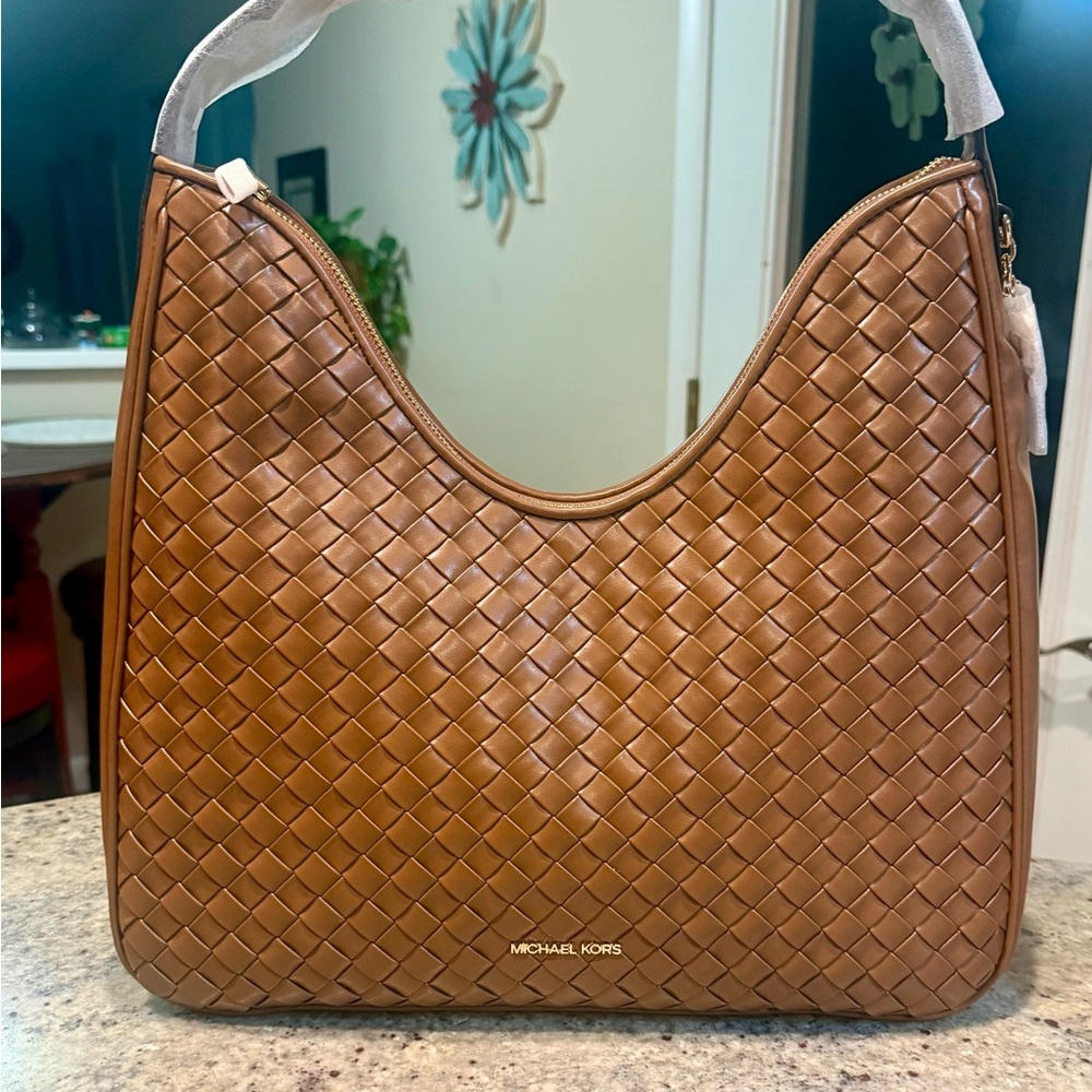 Michael Kors Nayla Woven Shoulder Bag